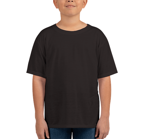 Custom Gildan Youth Softstyle Jersey T-shirt in Black — undecorated garment