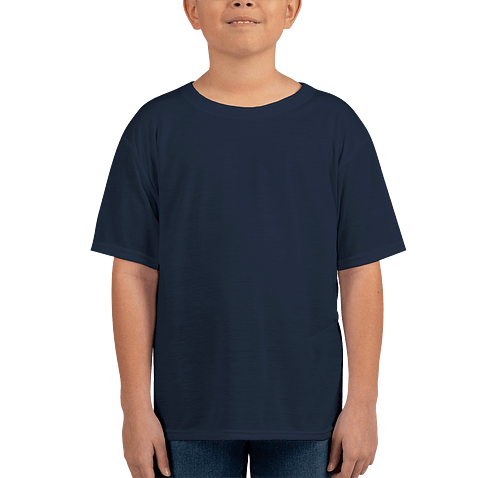 Custom Gildan Youth Softstyle Jersey T-shirt in Navy — undecorated garment