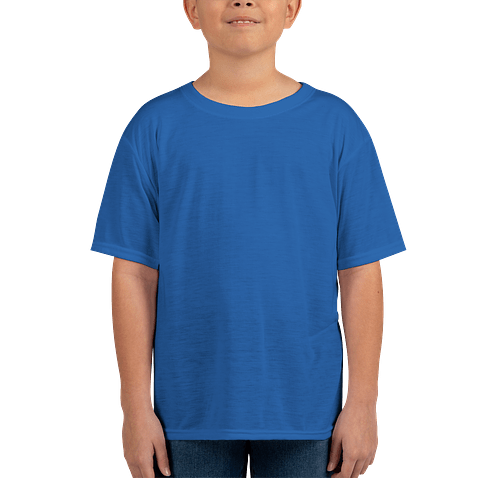 Custom Gildan Youth Softstyle Jersey T-shirt in Royal — undecorated garment