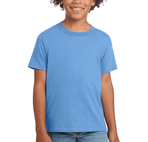 Gildan Youth Softstyle Jersey T-shirt in Carolina Blue - undecorated garment