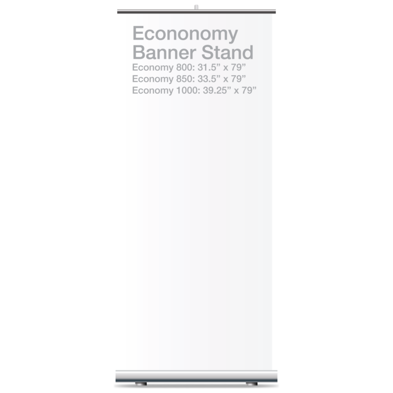 Silver Retractable Banner Stands - Hardware Only, 12 Pack - representative blank material
