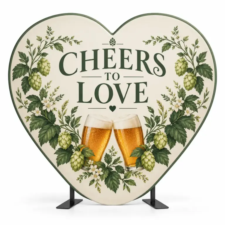 Illustrative custom brewery branding on Heartbackdrop