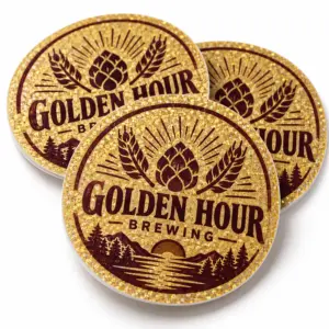 Custom Brewery Glitter Stickers with illustrative custom brewery artwork